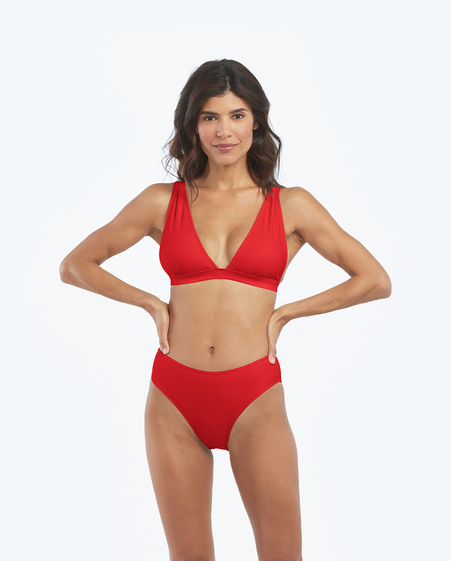 The High Leg Mid Rise Bikini Bottom - Main