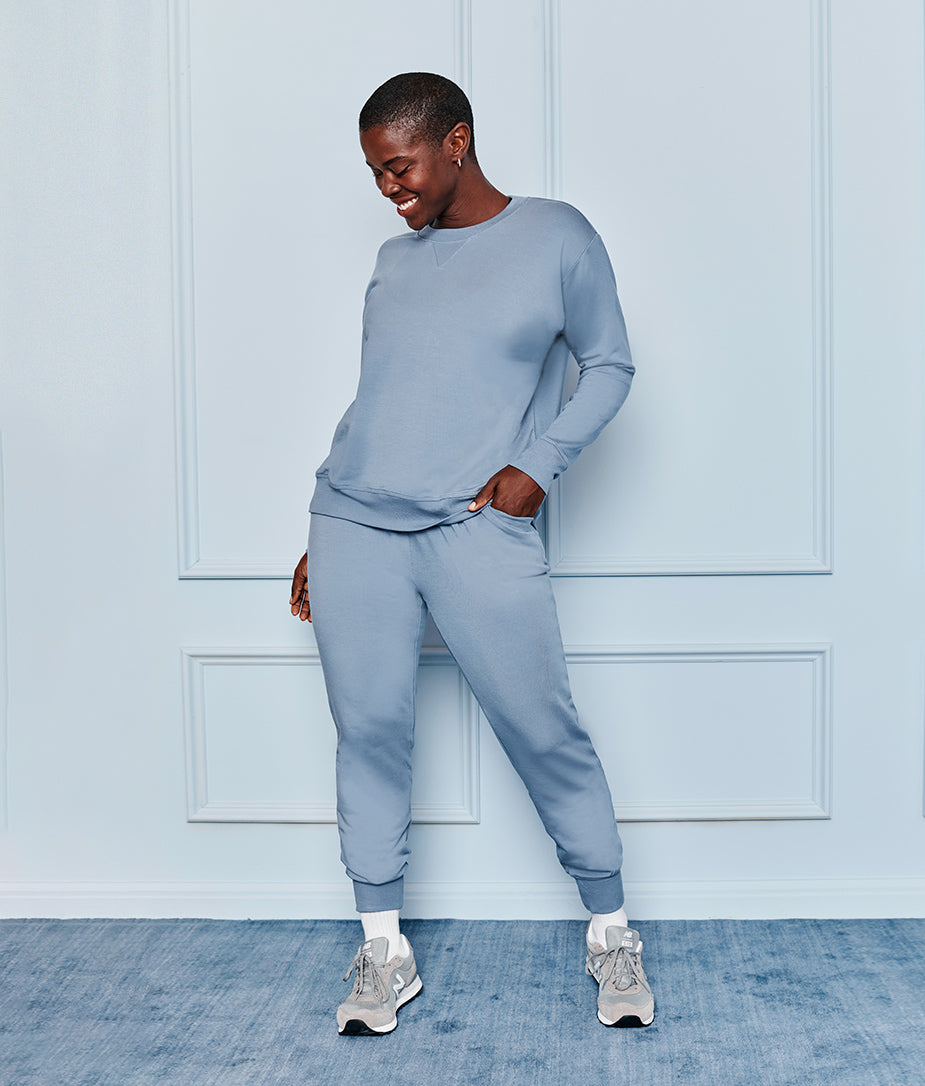 The Softest French Terry Jogger - Slate