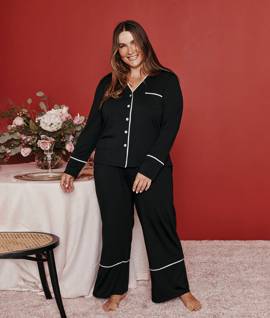 The Cloud 9 Pajama Set - Sea Urchin & White Sand