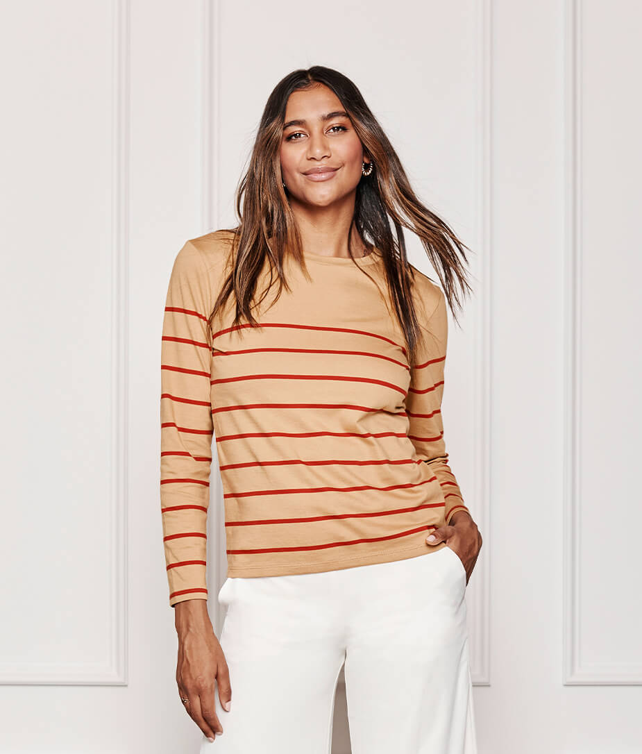 The Luxe Pima Long Sleeve Tee - Main