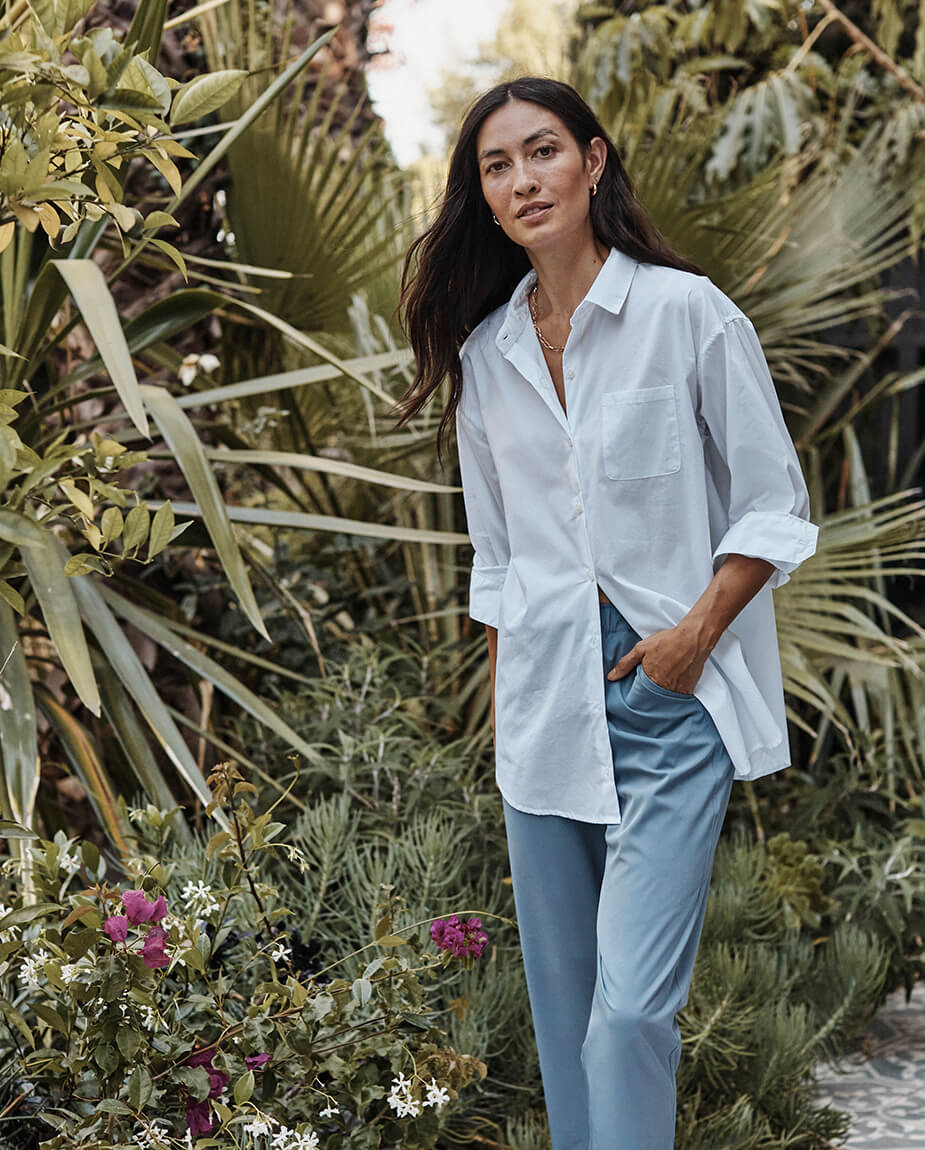The Perfect Boyfriend Shirt - White Sand