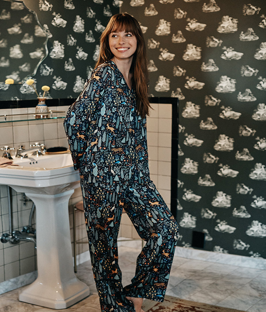The Cloud 9 Silky PJ Set - Menagerie