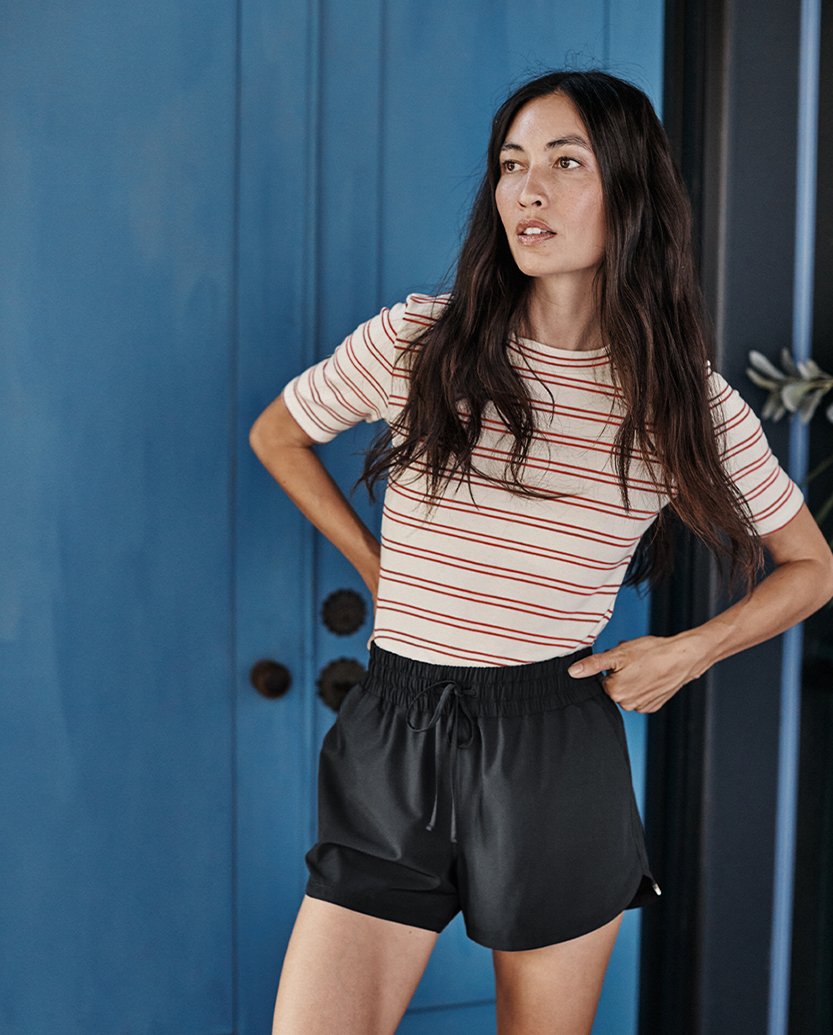 The Softest Ribbed Elbow Sleeve T-Shirt - Main