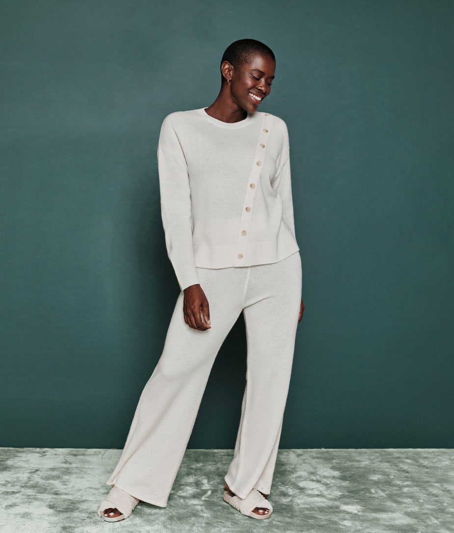 The Luxe Cashmere Blend Sweater Pant - Main