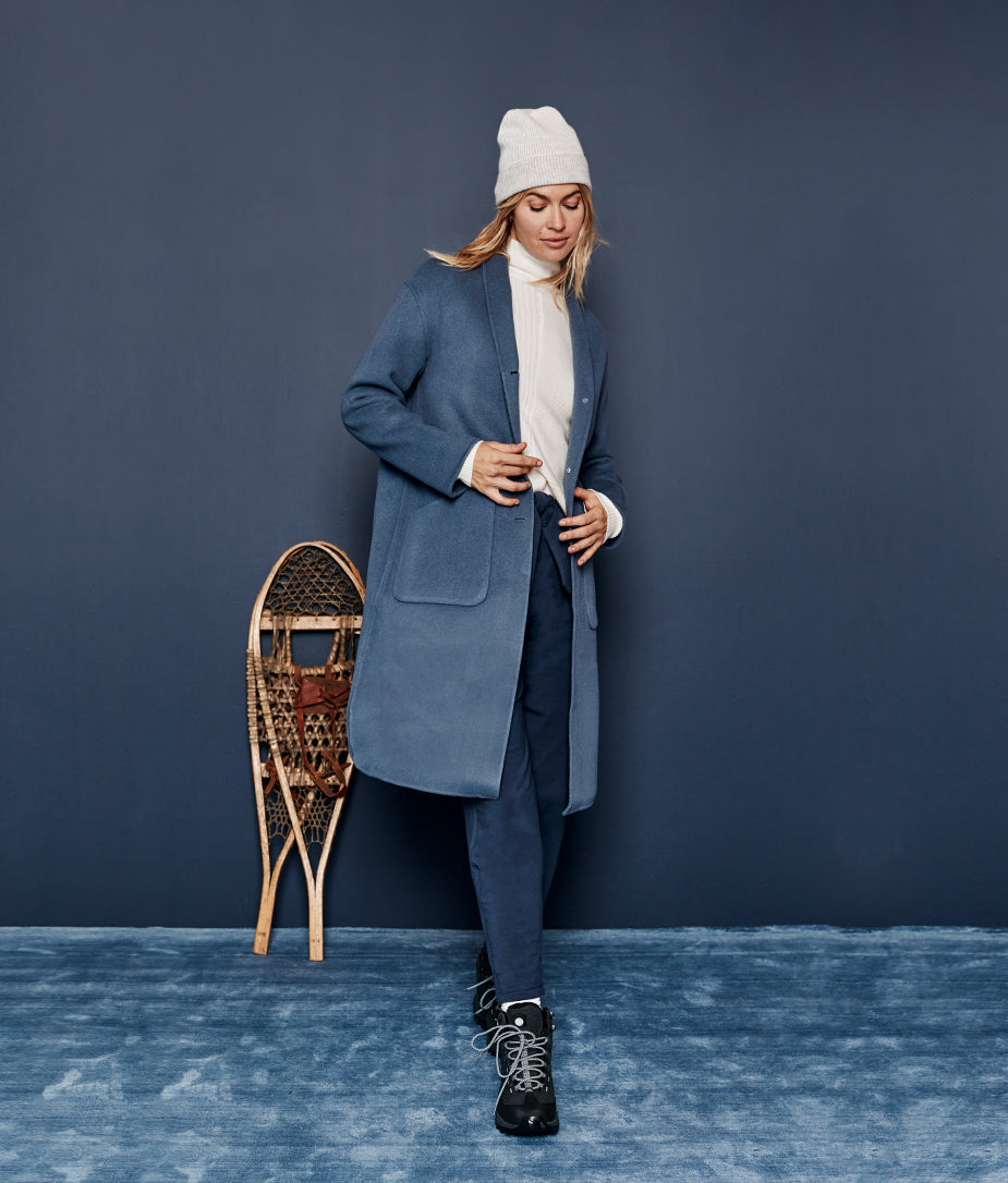 The Warmest Eco Wool Cocoon Coat - Slate