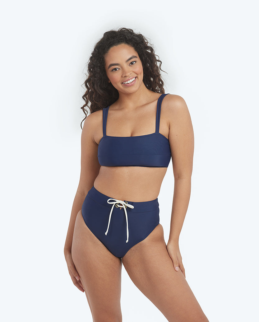 The Wide Strap Oasis Bikini Top - Deep Sea