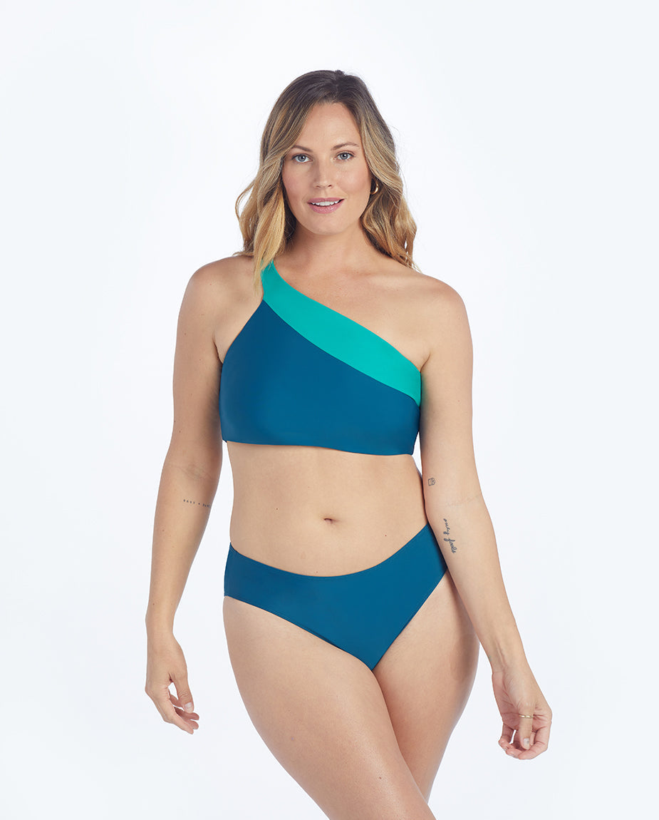 The Sidestroke Bikini Top - Seaglass & Seaweed