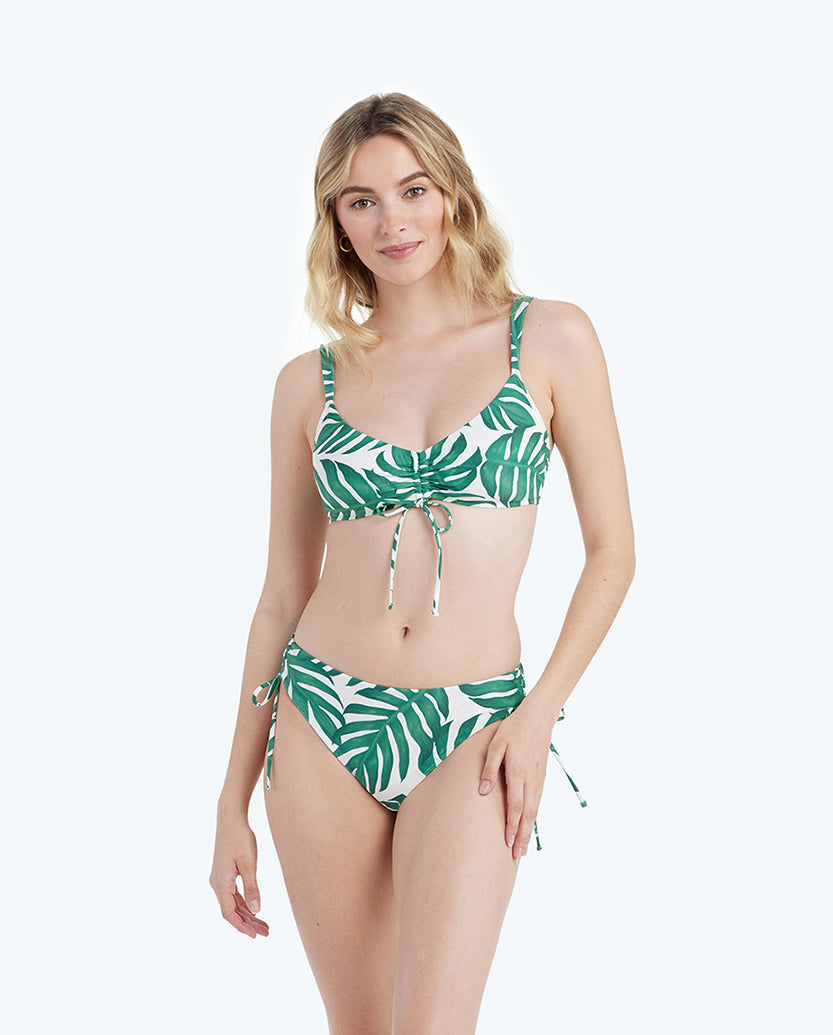 The Cinched Bikini Bottom - Paradise Palms