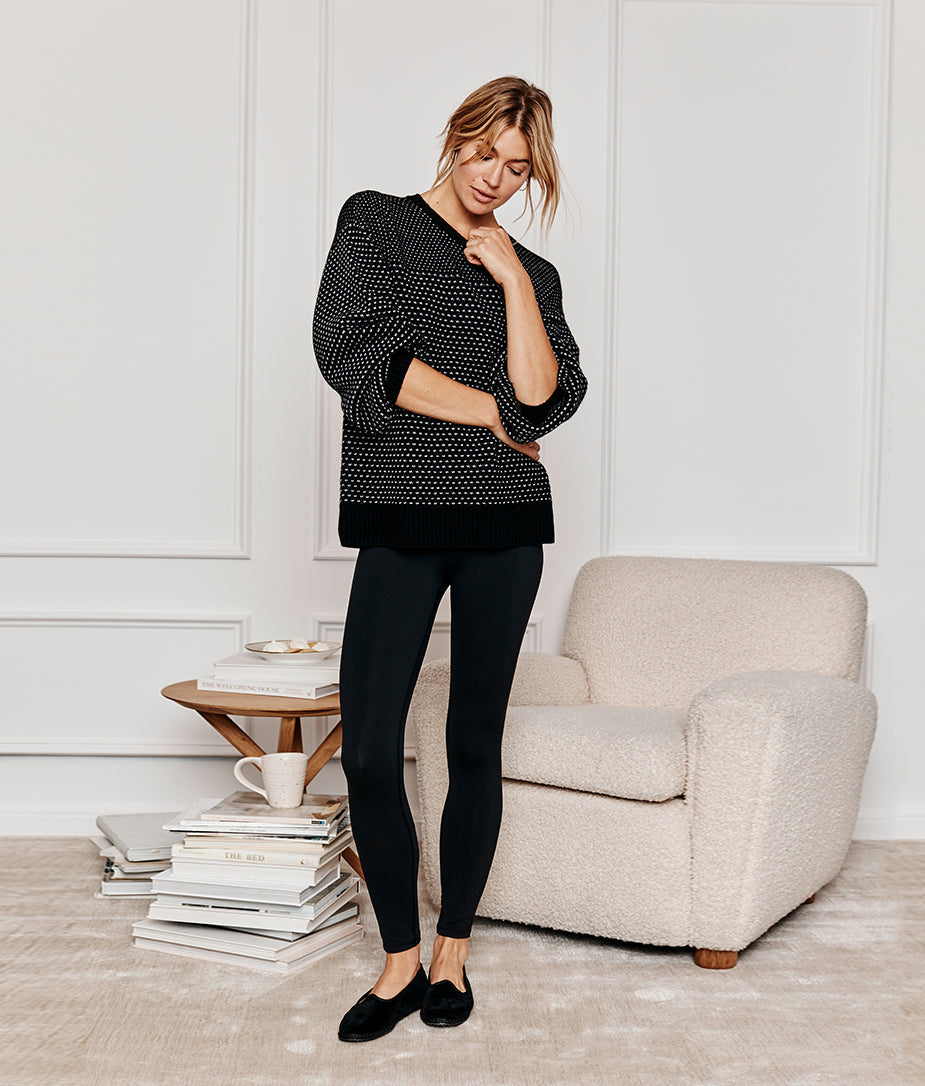 The Brushed High Rise Full Length Leggings - Sea Urchin
