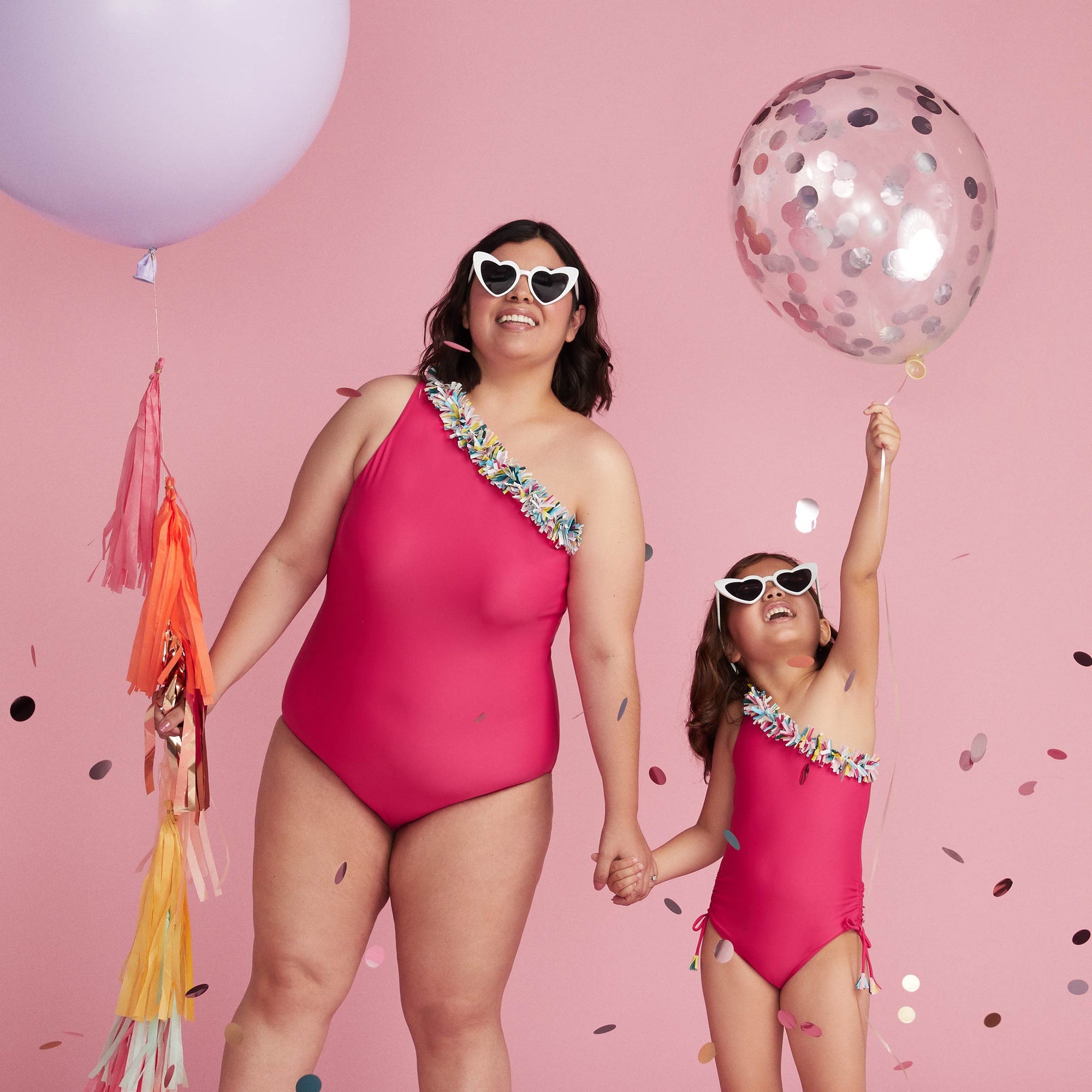 The Girls Multi Confetti Sidestroke - Dragon Fruit