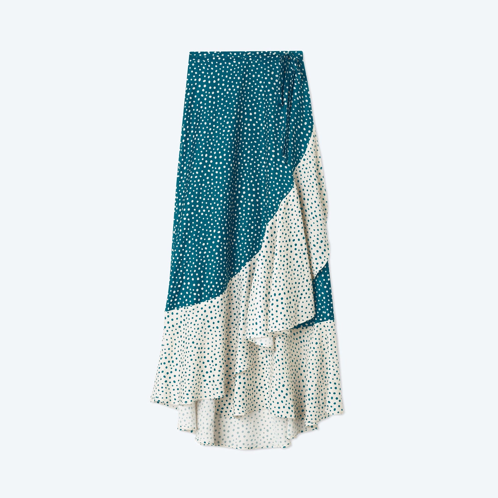 The Beach to Brunch Wrap Skirt - On the Dot in Seaweed