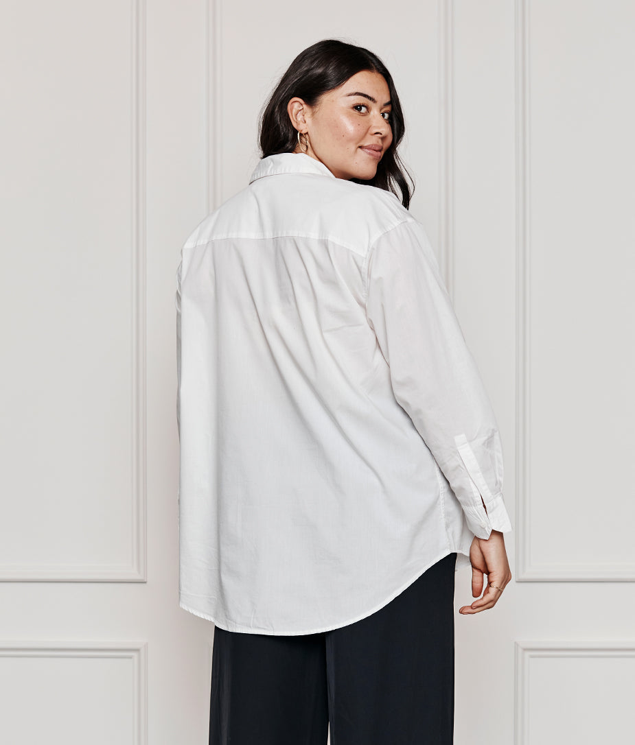 The Perfect Boyfriend Shirt - White Sand