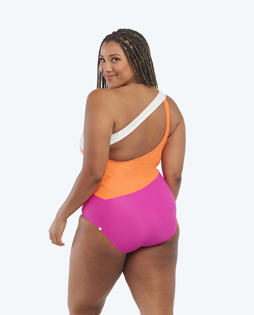 The Sidestroke - Hibiscus & Tangerine & White Sand