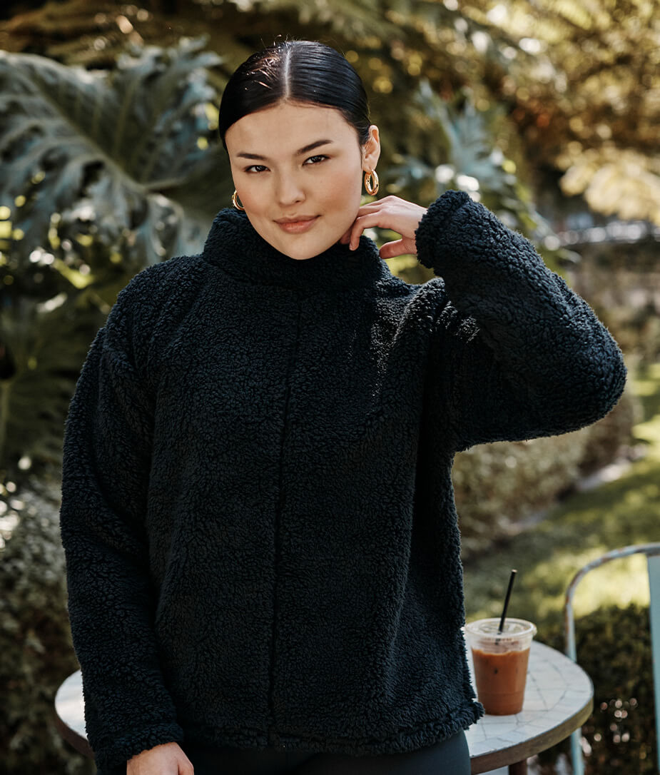 The Cozy High Pile Eco Fleece Pullover - Sea Urchin