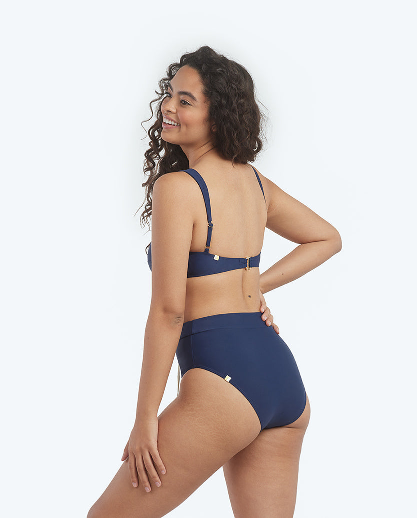 The Wide Strap Oasis Bikini Top - Deep Sea