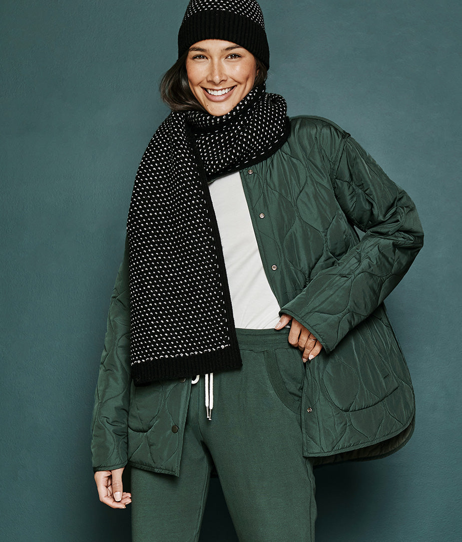 The Luxe Cashmere Blend Mix Stitch Scarf - Main