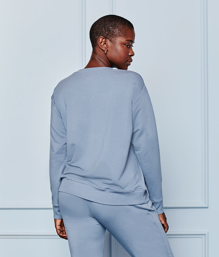 The Softest French Terry Relaxed Crew - Slate