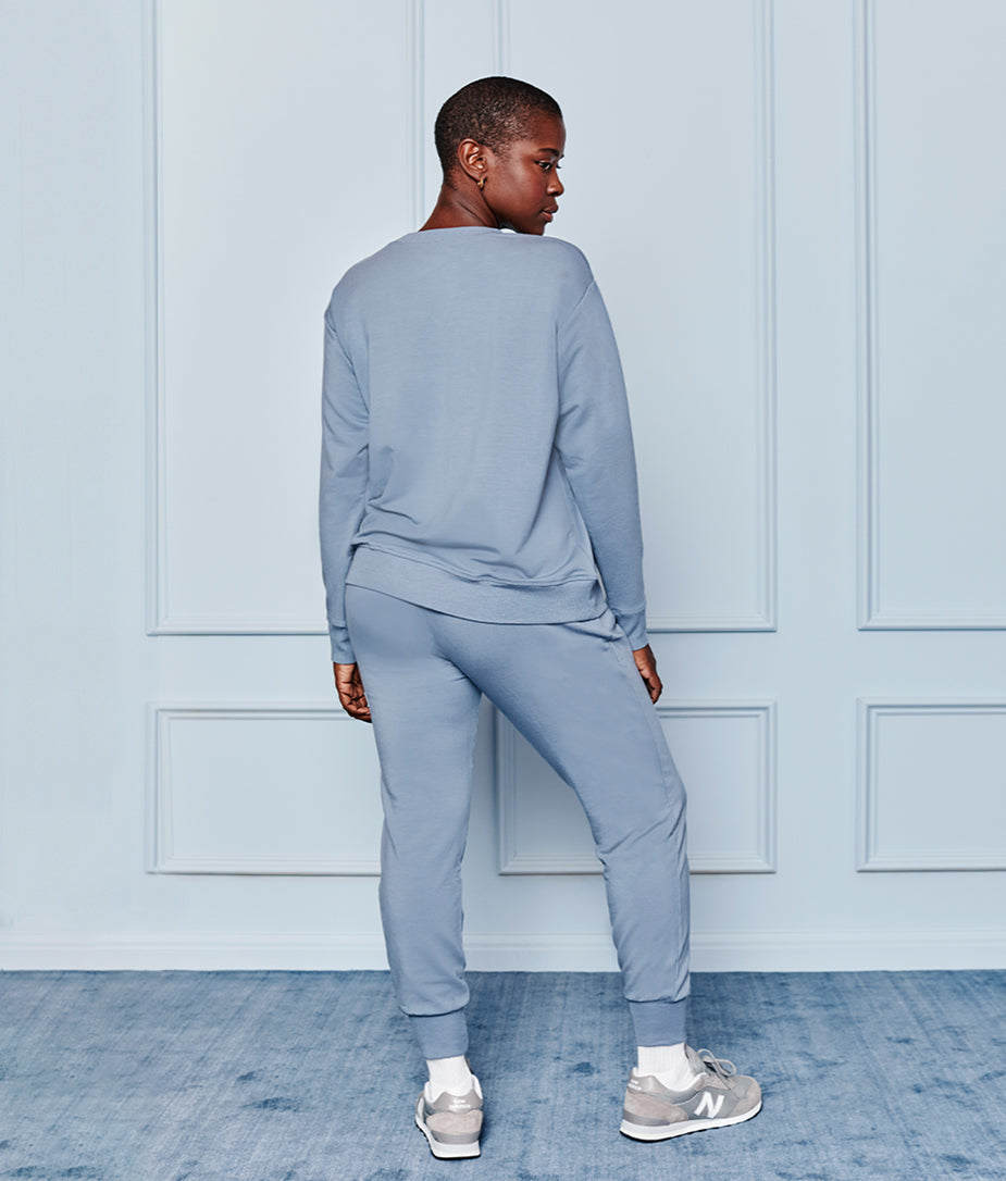 The Softest French Terry Jogger - Slate