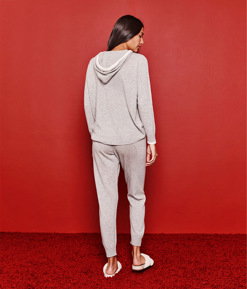 The Coziest Cashmere Blend Jogger - Wolf & White Sand
