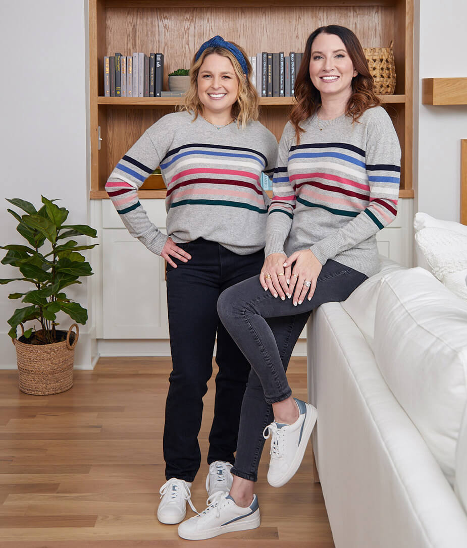 The Coziest Cashmere Blend Striped Crew - Main