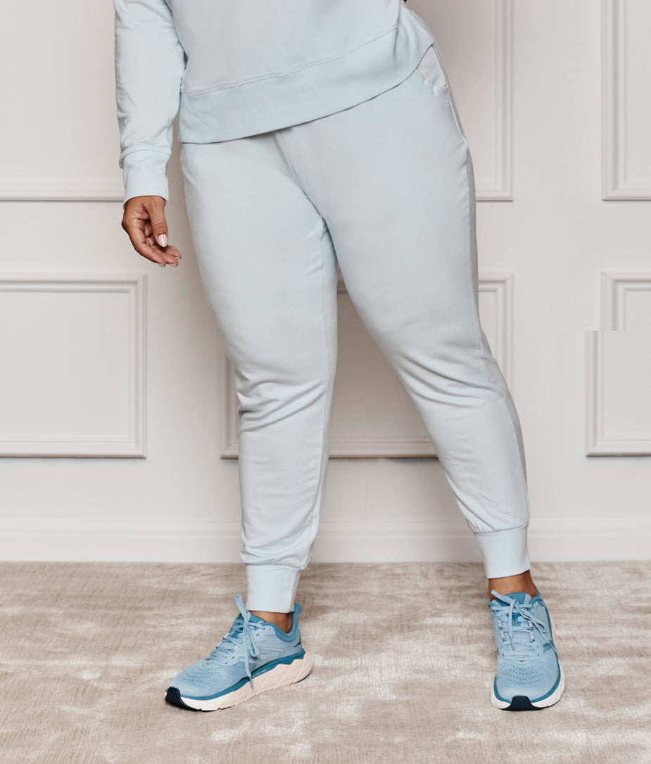 The Softest French Terry Jogger - Powder Blue