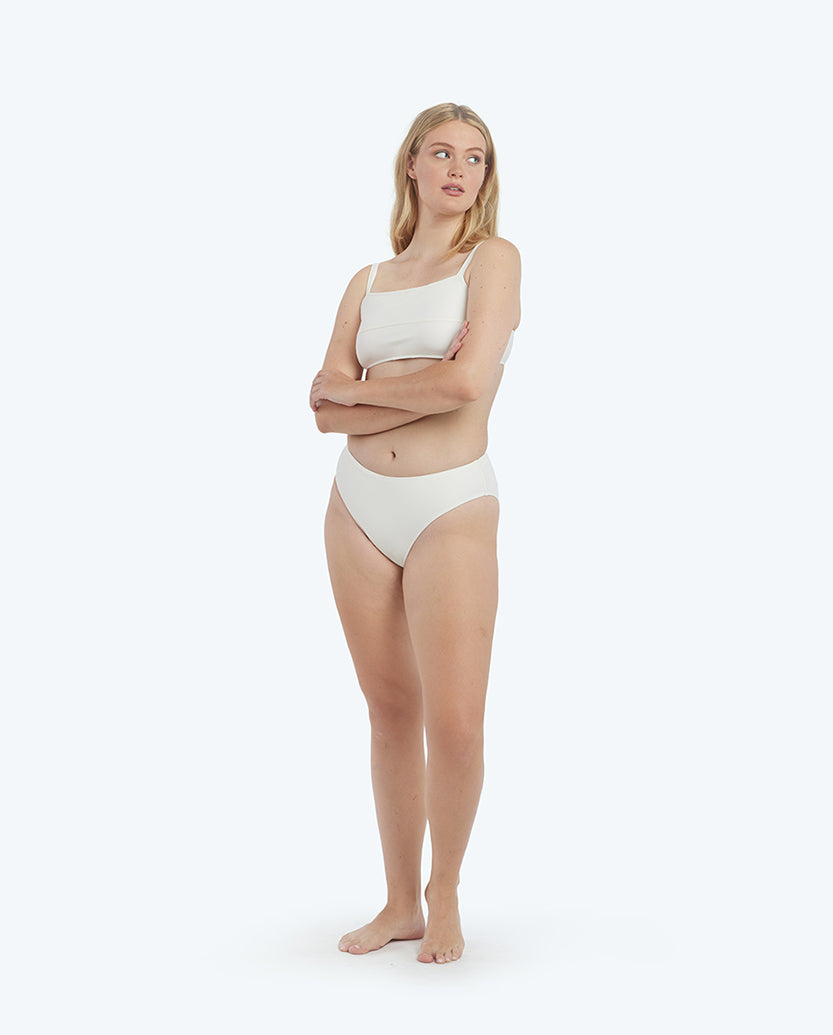The Wide Strap Oasis Bikini Top - White Sand