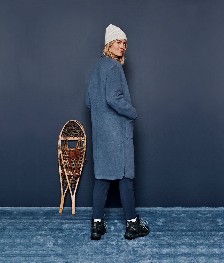 The Warmest Eco Wool Cocoon Coat - Slate