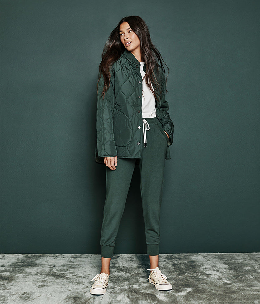 The Reversible Eco Quilted Jacket - Olive & Eden