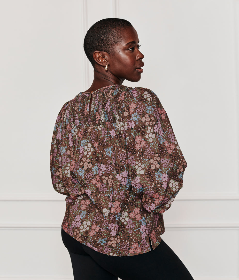 The Perfect Smocked Cotton Top - Autumn Meadow