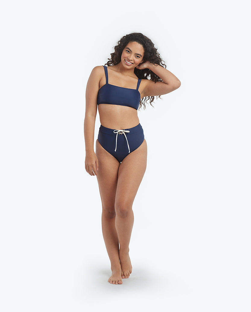The Wide Strap Oasis Bikini Top - Deep Sea
