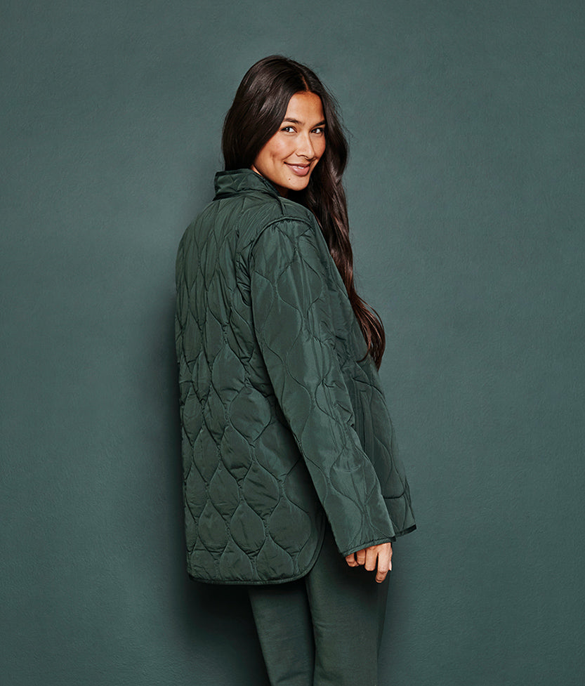 The Reversible Eco Quilted Jacket - Olive & Eden
