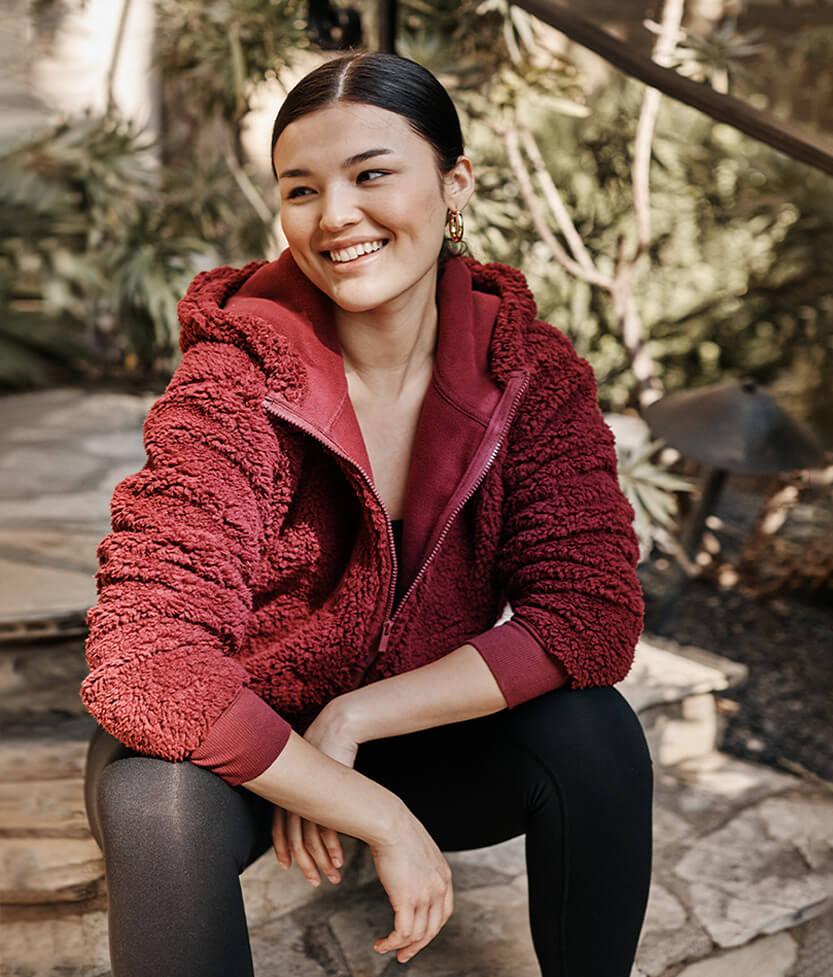 The High Pile Eco Fleece Cropped Hoodie - Pinot