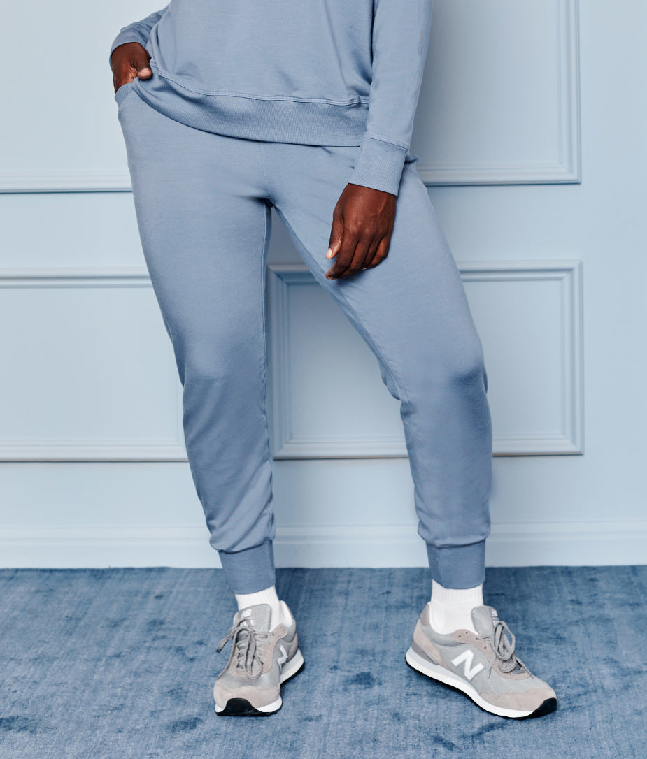 The Softest French Terry Jogger - Slate