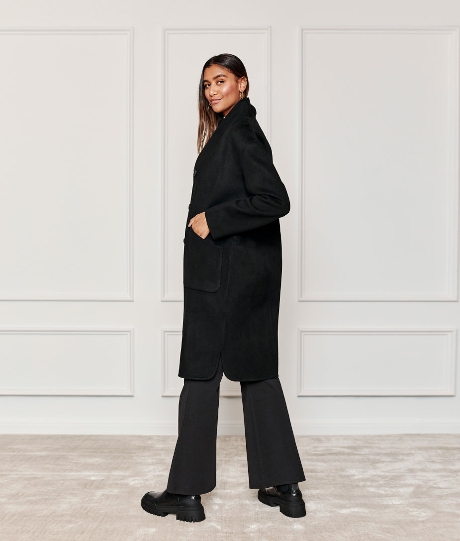 The Warmest Eco Wool Cocoon Coat - Sea Urchin
