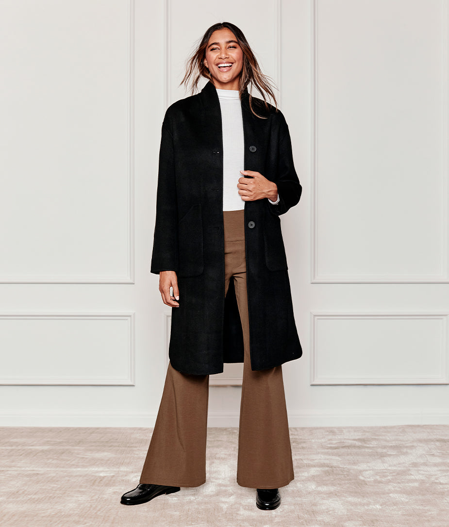 The Everyday High-Waist Flare Pant - Chocolate