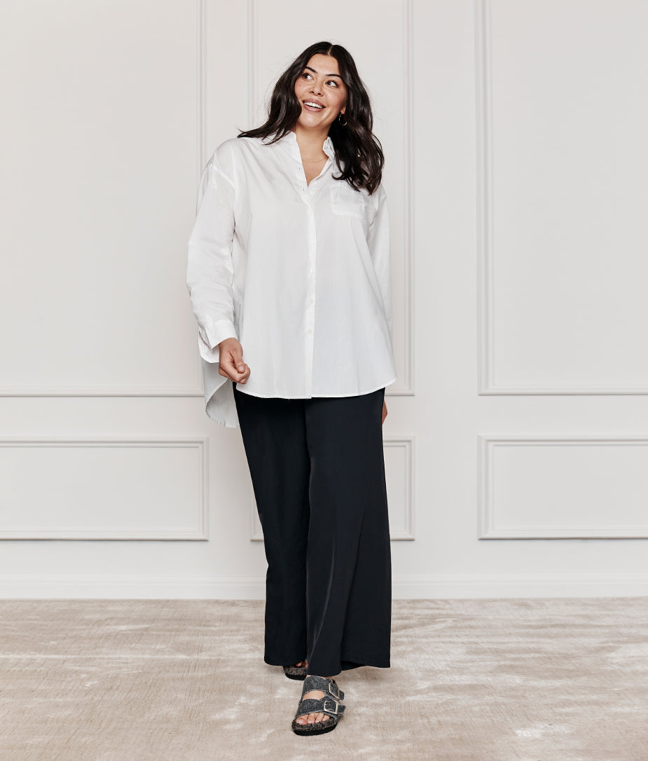 The Perfect Boyfriend Shirt - White Sand