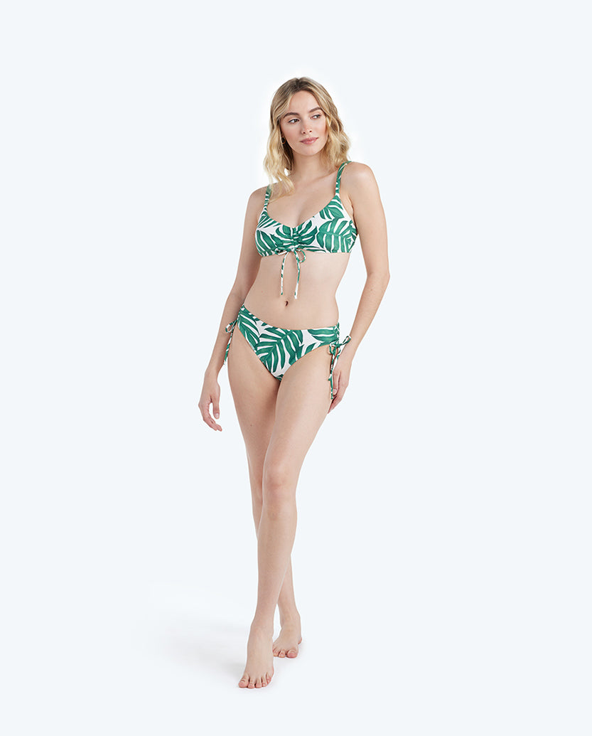 The Cinched Bikini Bottom - Paradise Palms