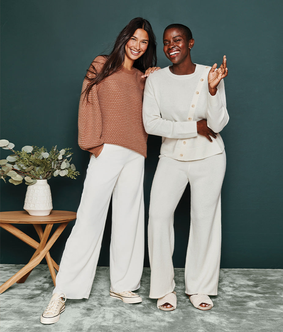 The Perfect Wide Leg Pant - White Sand