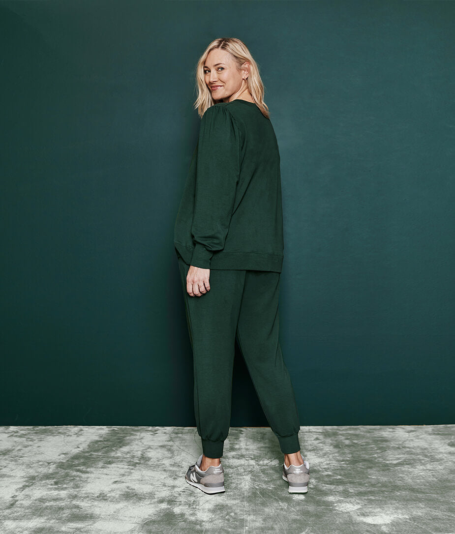 The Softest French Terry Puff Sleeve Pullover - Eden