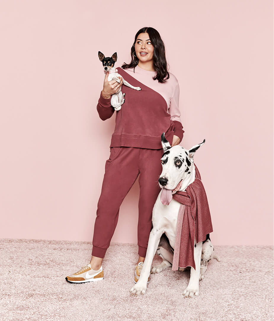 The Softest French Terry Pullover - Rosewood & Shell