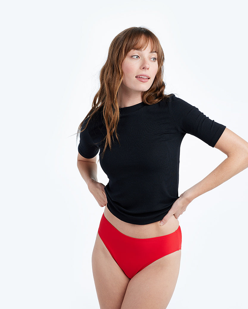 The Softest Ribbed Elbow Sleeve T-Shirt - Sea Urchin