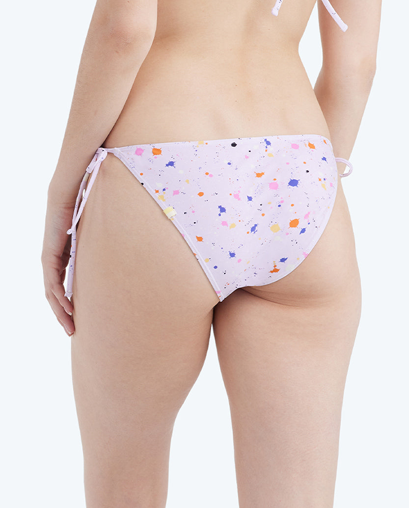 The String Bikini Bottom - Paint Splatter in Lilac