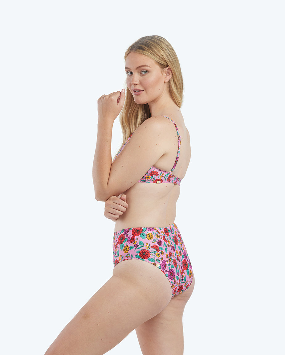 The Seamed High Leg High Rise Bottom - Morning Bloom