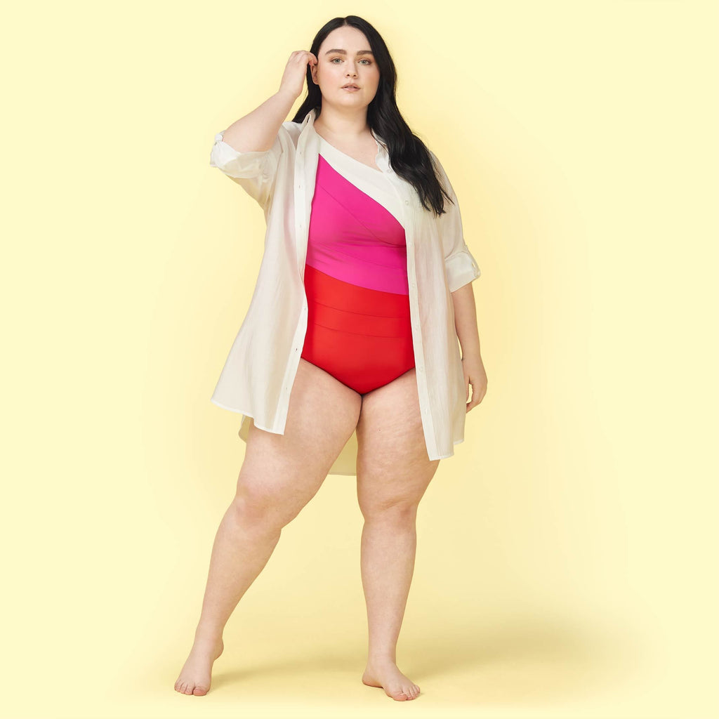 The All Buttoned Up Cover-Up White Sand Kenna