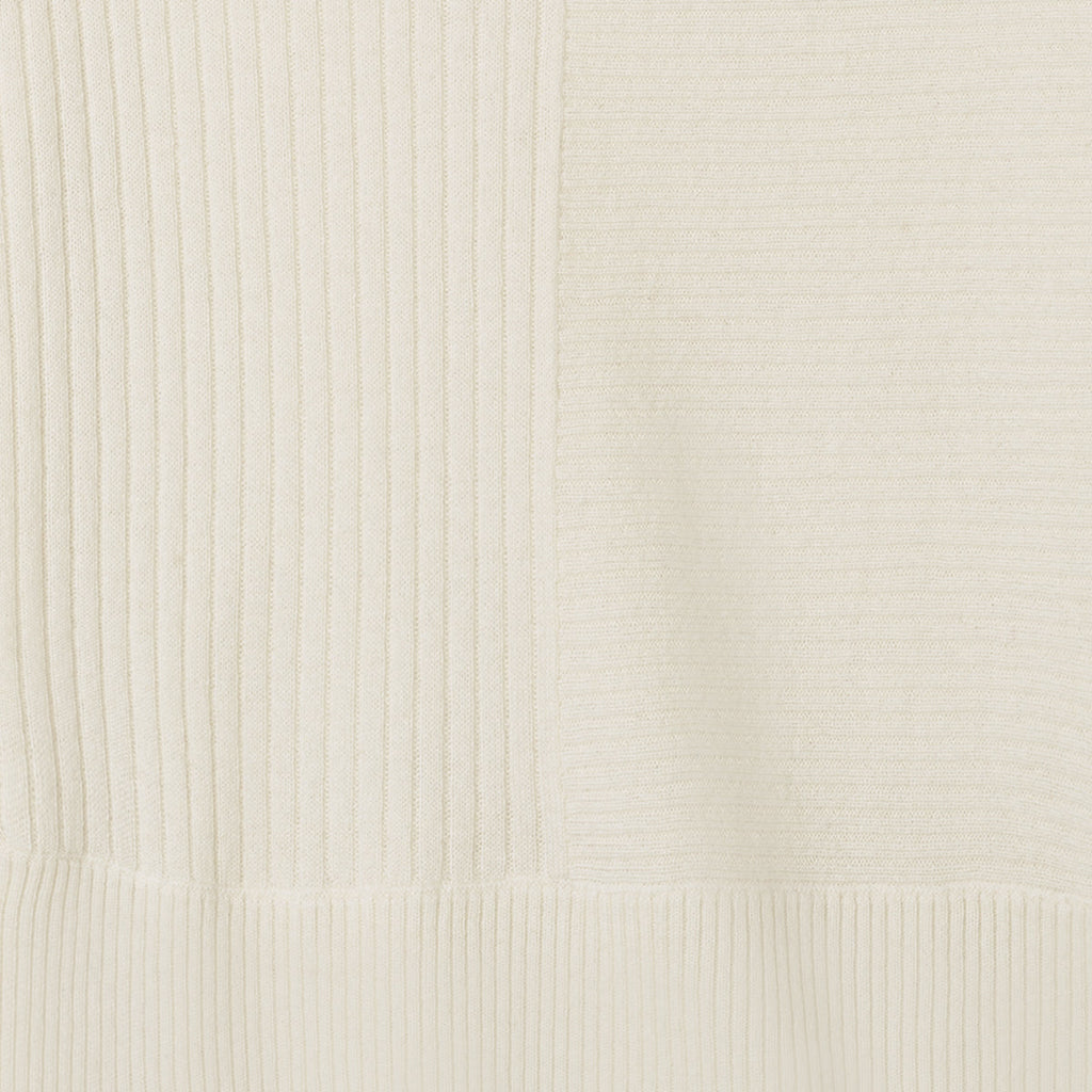 The Luxe Cashmere Blend Funnel Neck Sweater - White Sand