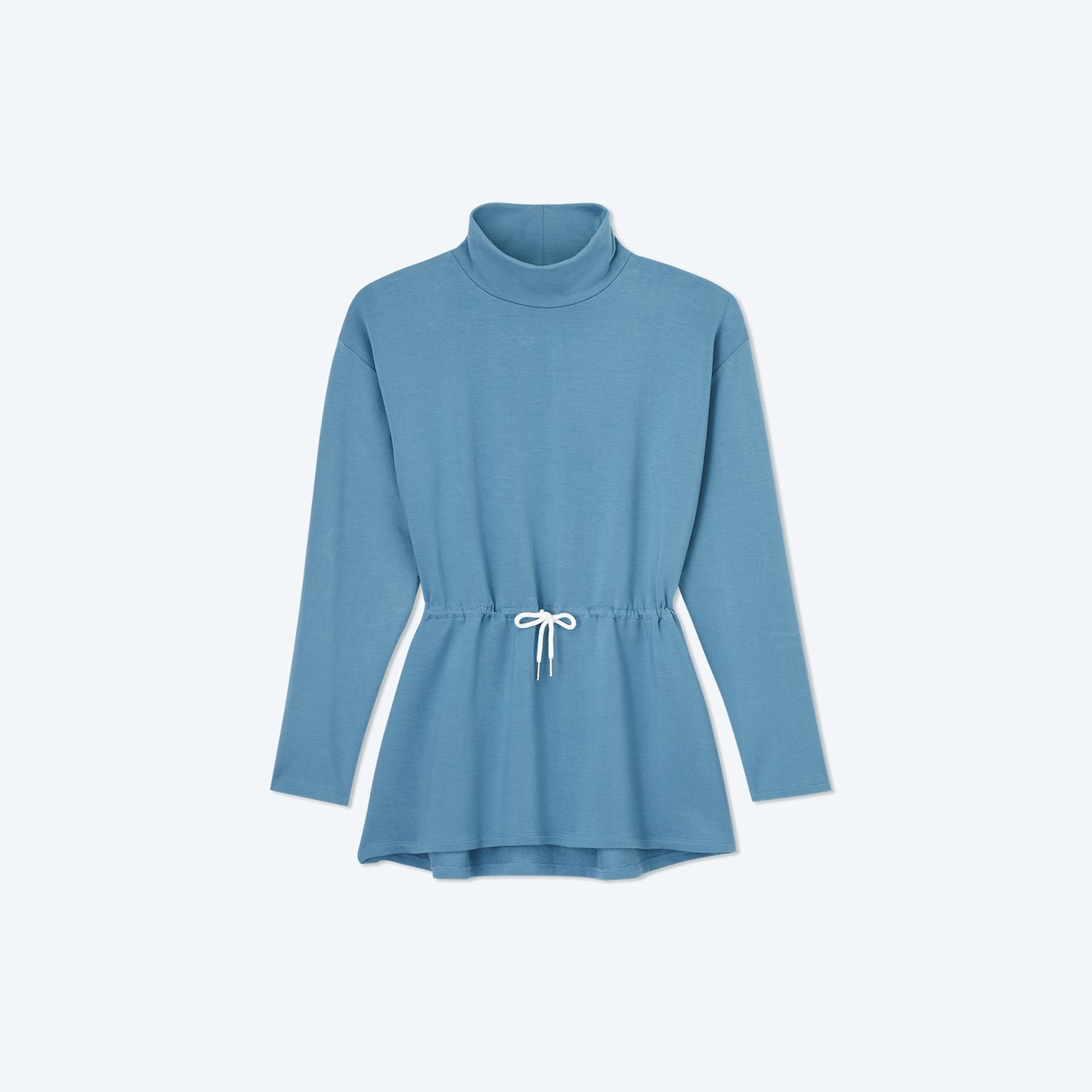The Softest French Terry Cinched Waist Pullover - Blue Horizon