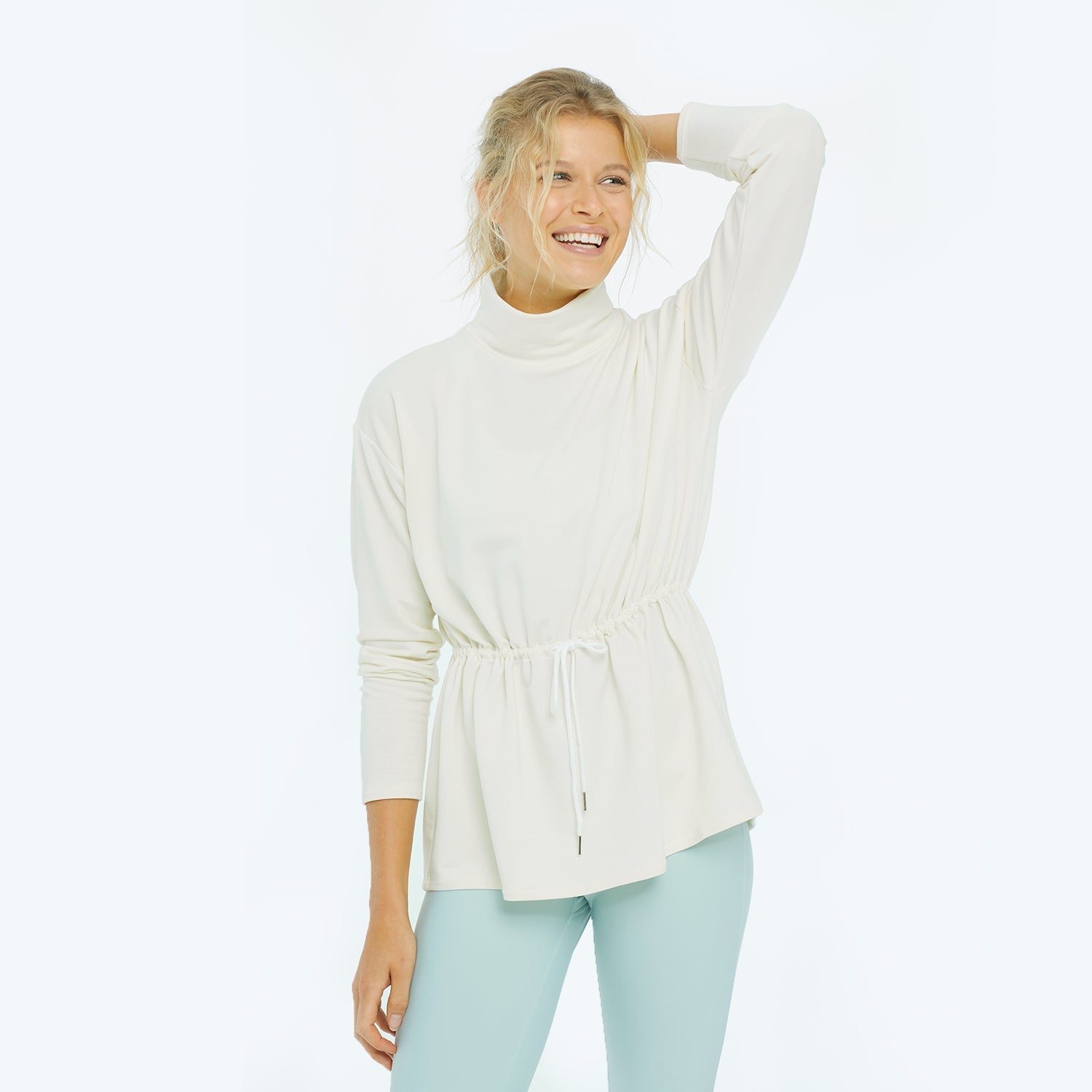 The Softest French Terry Cinched Waist Pullover - Main