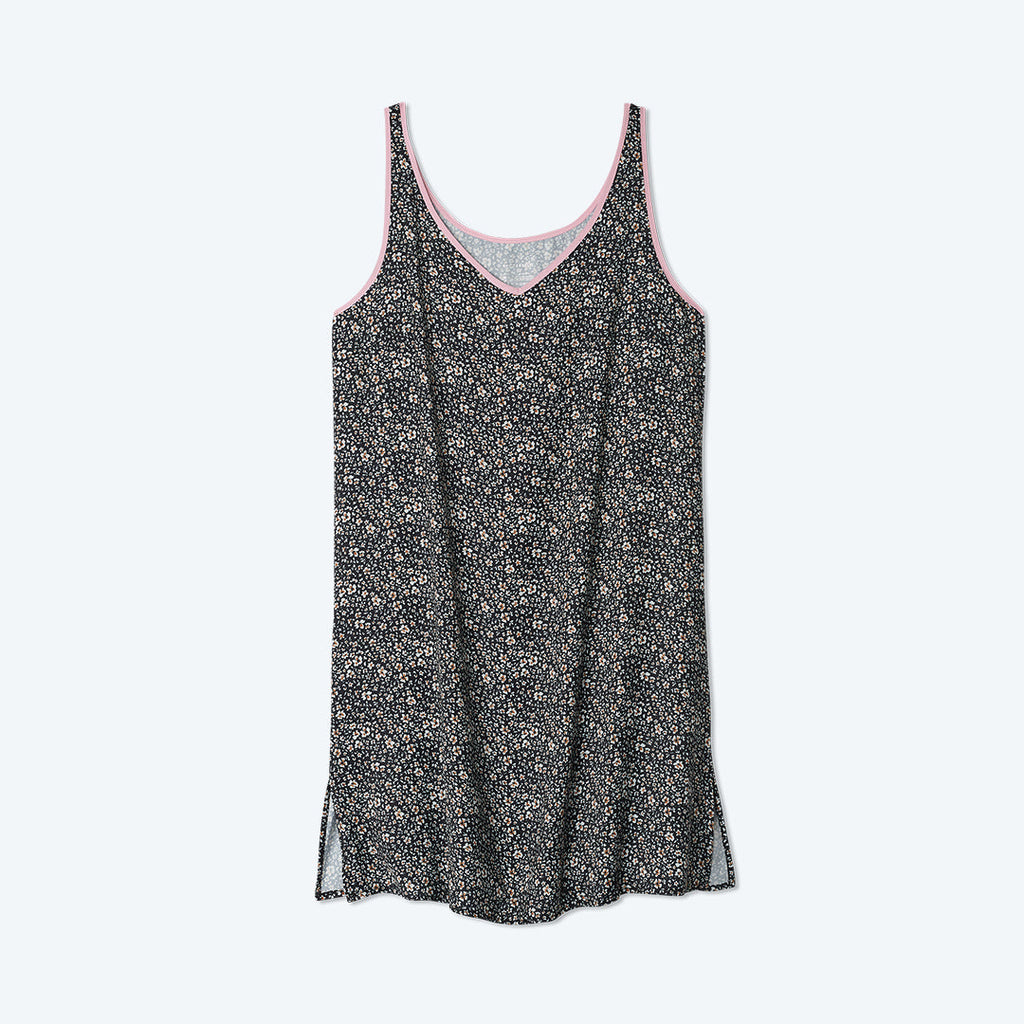 The Cloud 9 Silky Slip Dress - In Bloom in Sea Urchin & Pink Sky