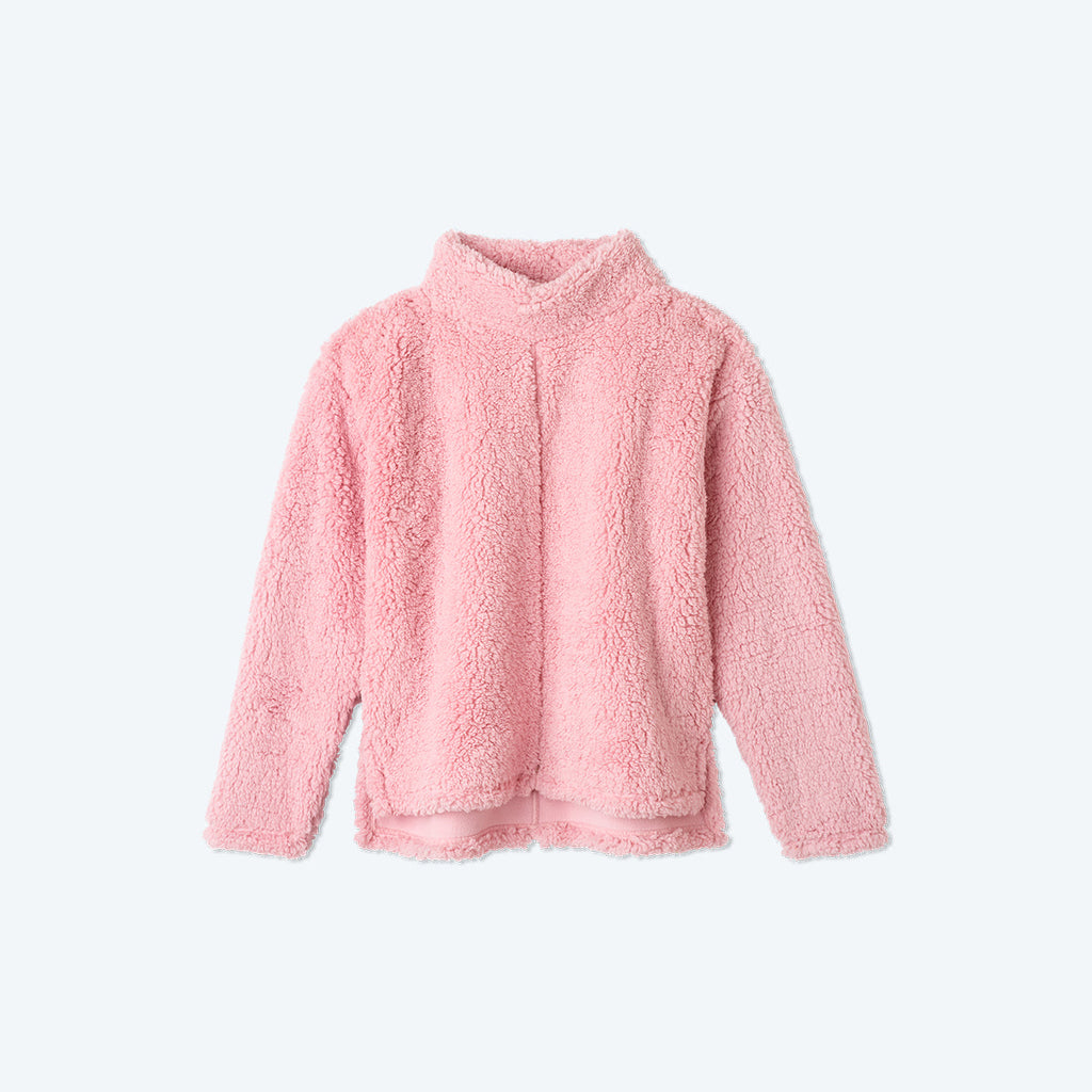 The Cozy High Pile Eco Fleece Pullover - Pink Sky