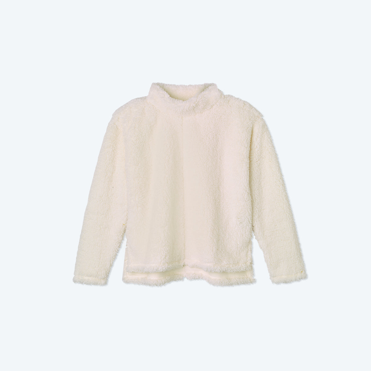 The Cozy High Pile Eco Fleece Pullover - White Sand